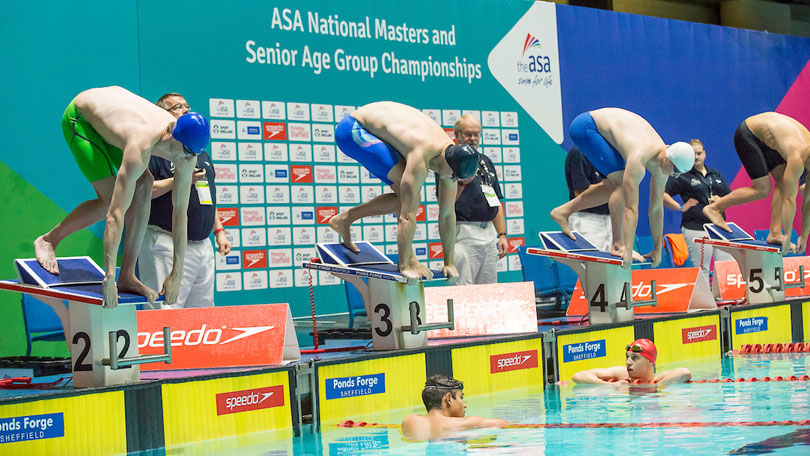 Swim England National Masters race start