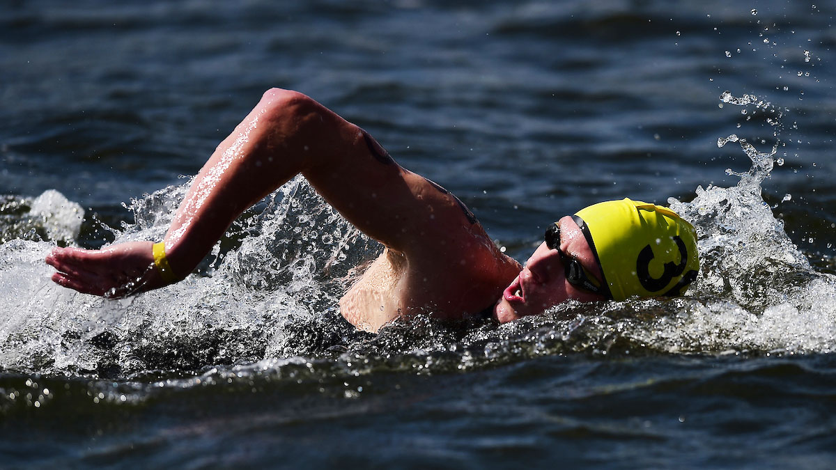 Hughes and Jones wins national 3km open water titles Hughes and Jones wins national 3km open water titles