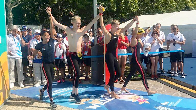 Brits finish fifth after rollercoaster open water relay Brits finish fifth after rollercoaster open water relay