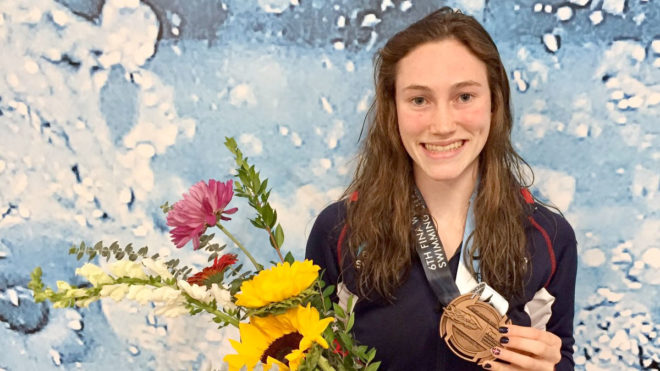 Annabel Guye-Johnson wins 200m Breaststroke bronze at World Juniors