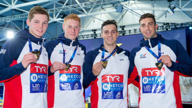 Guy and Dean help GB to 4x200m Freestyle gold