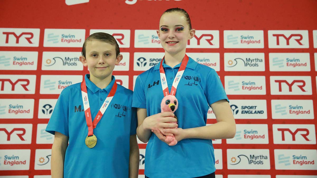 Aqualina won the 12 years and under mixed duet event