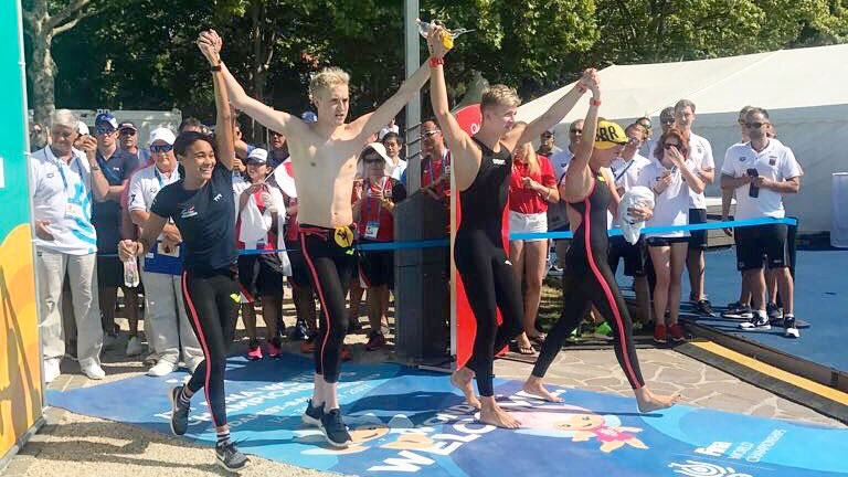 Brits finish fifth after rollercoaster open water relay