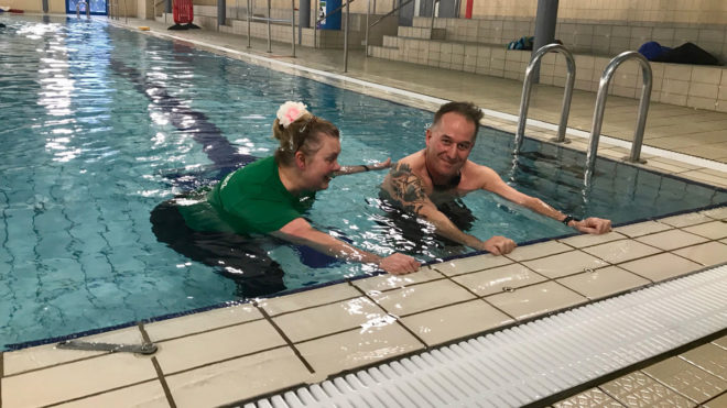 Swimming helps to soothe Dave’s chronic back pain