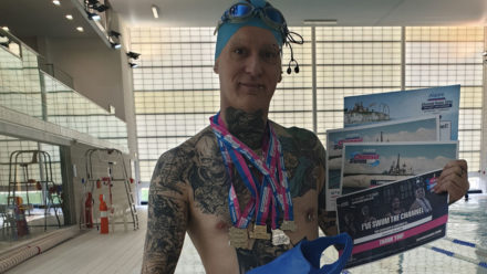 Swimming is Jason’s ‘lifeline to moving about’ after accident left him temporarily paralysed