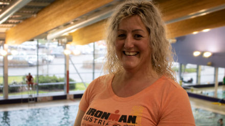 Learning to swim helped double cancer survivor Pam complete an IRONMAN