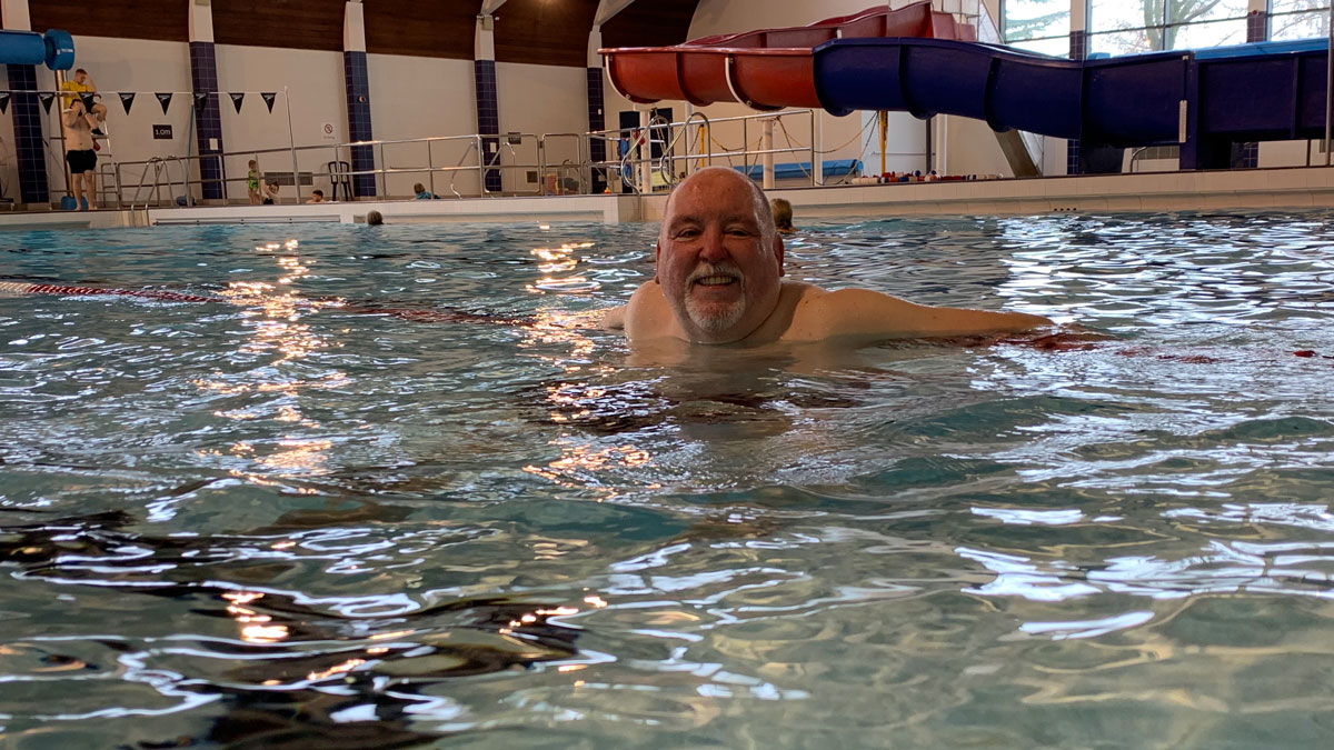 Swimming has stroke survivor Steve back on track