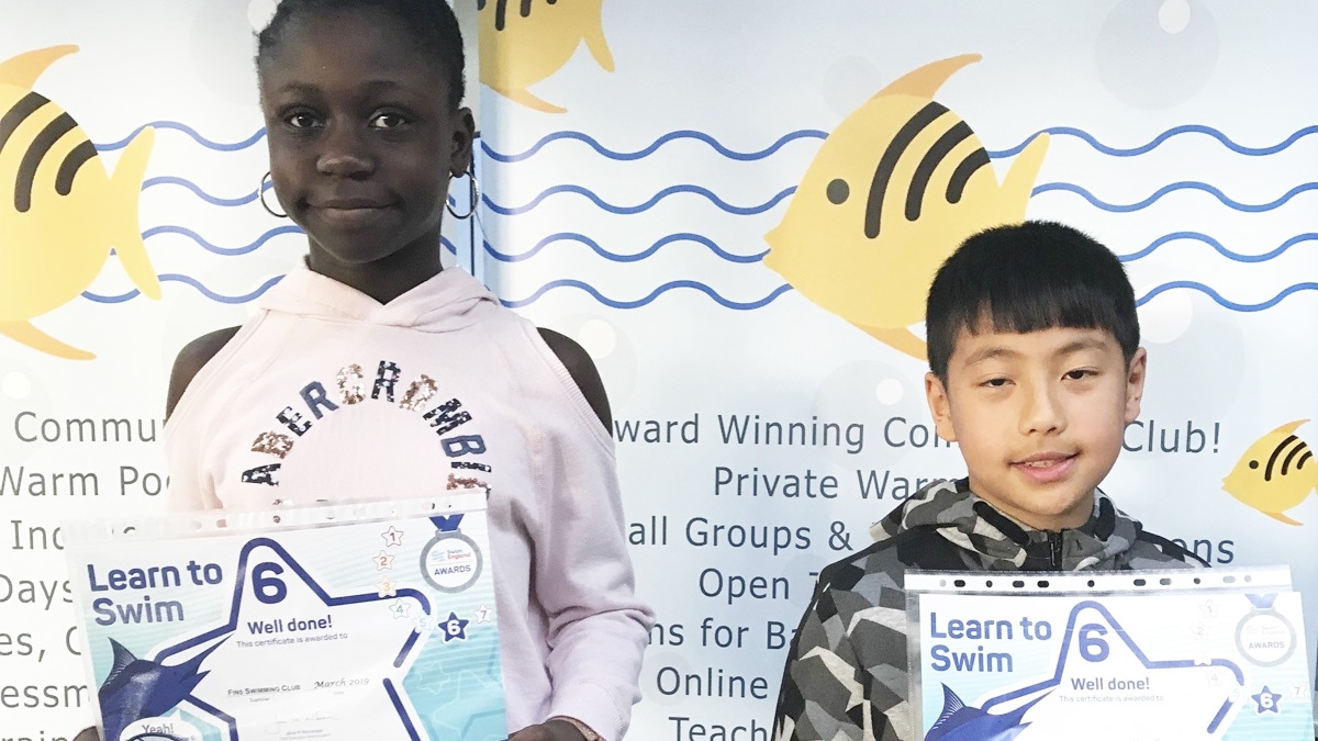 Children with Learn to Swim Awards