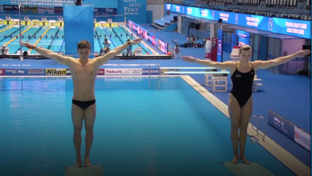 Daley and Reid pipped to World Championships bronze in mixed synchro