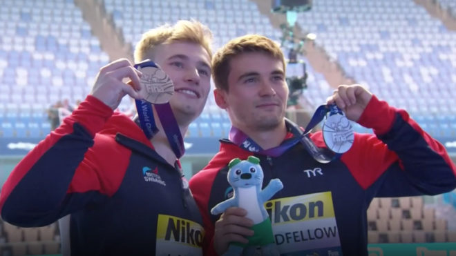 Laugher and Goodfellow win Britain's first World Championships medal