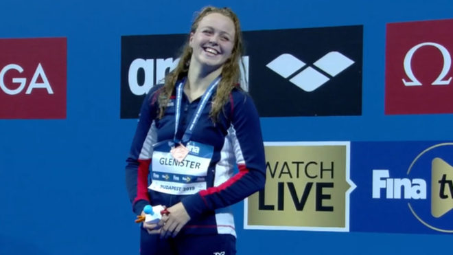 Michaella Glenister wins bronze for Britain at World Junior Swimming Championships
