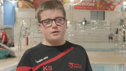 Kian Saville finds solace in swimming after life-changing brain surgery Kian Saville finds solace in swimming after life-changing brain surgery