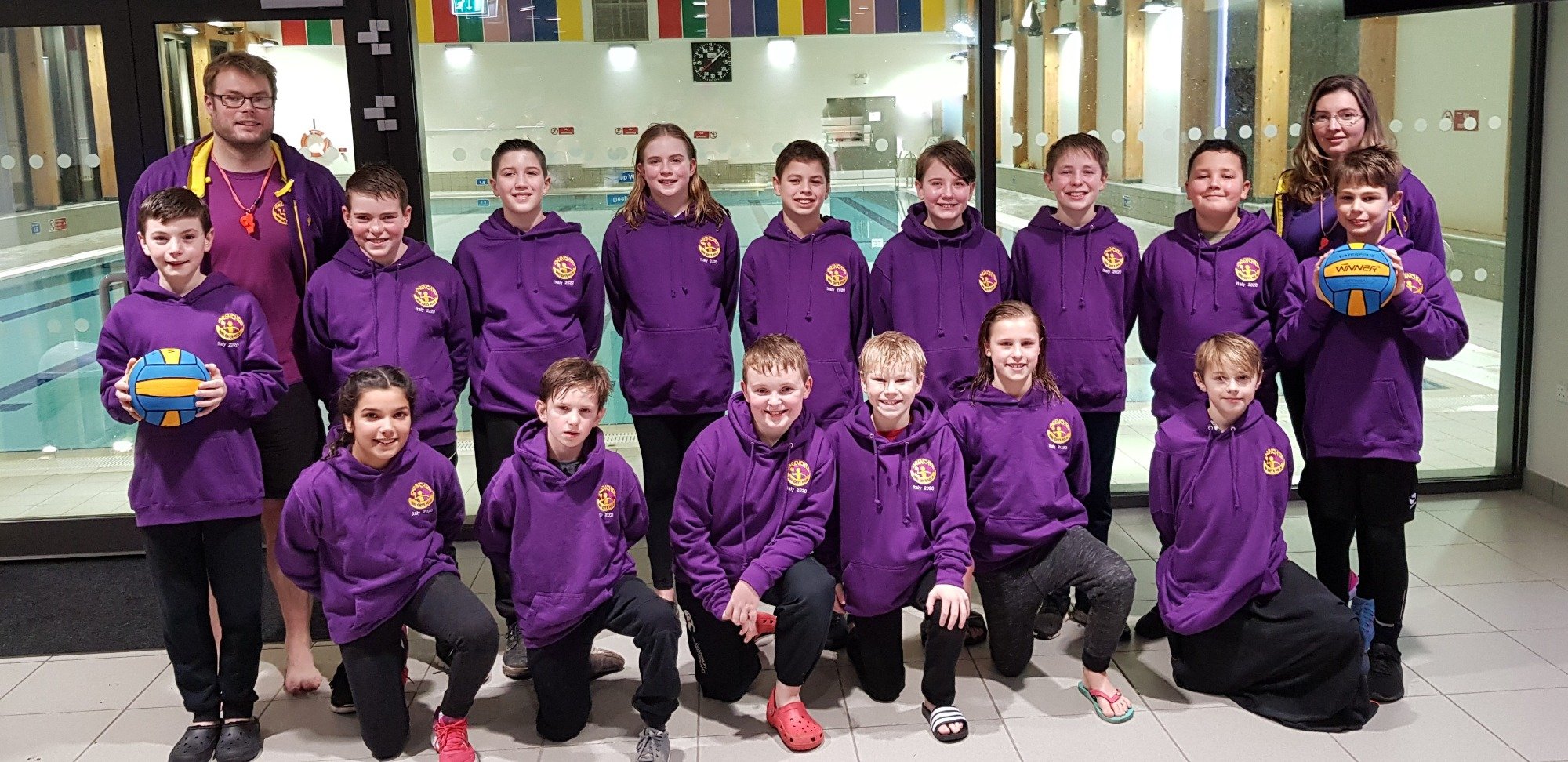 Drenched Mini Water Polo First English Team At HaBaWaBa International