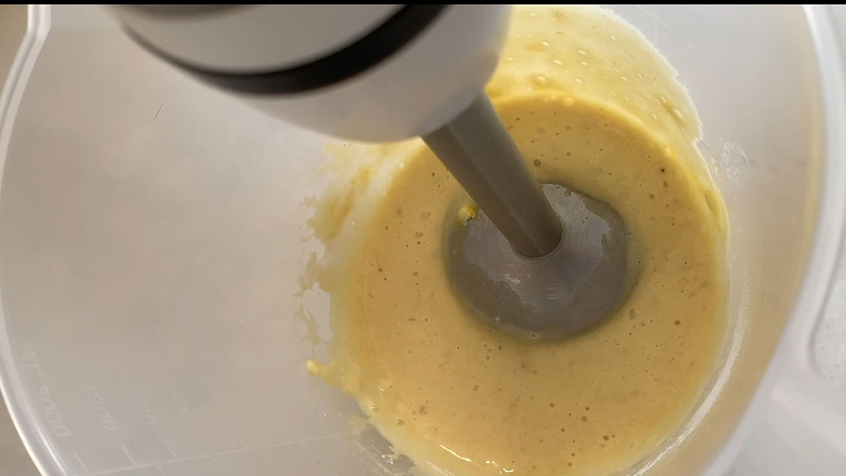 Blending pancake mixture