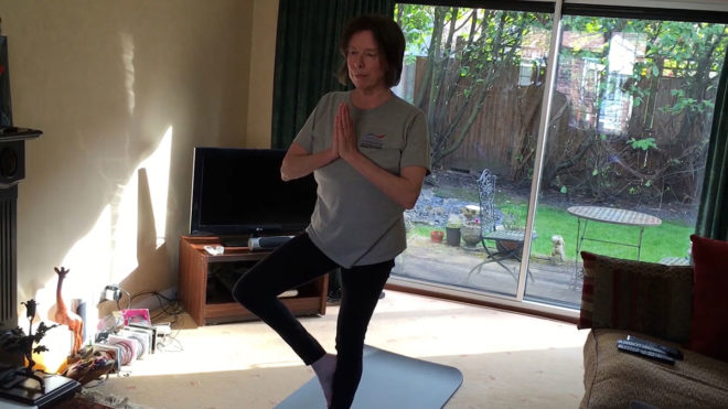 Masters swimmer Amanda Heath using yoga and skipping to get through lockdown
