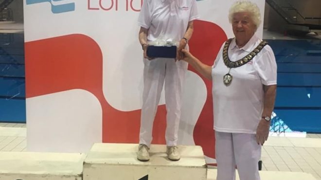 Swim England London Life President Kay Grimshaw receives King's Birthday Honours