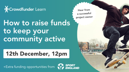 Join Crowdfunder Learn on 12th December at 12pm for free sports crowdfunding advice