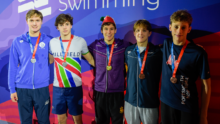 GoCardless Swim England National Winter Championships 2024 day four medallists GoCardless Swim England National Winter Championships 2024 day four medallists
